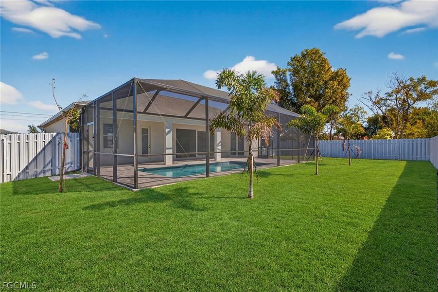 Exterior details and patio area of a home in Cape Coral, Cape Coral (Image 18).
