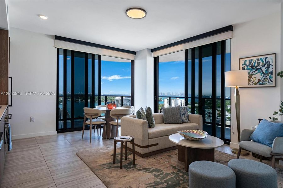 Furnished interior view inside a new home in , Miami Beach (Image 9).