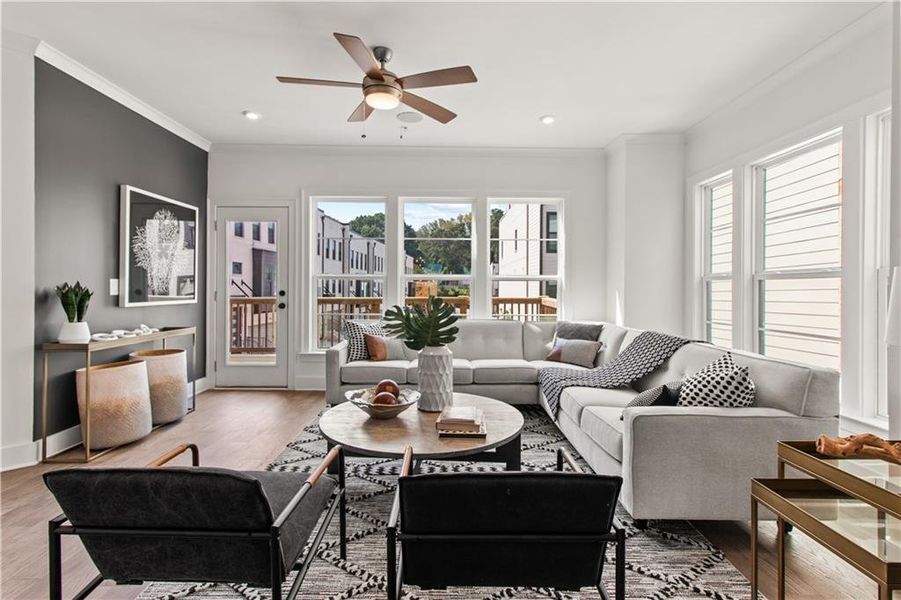 Furnished interior view inside a new home in Easton, Atlanta (Image 11). Furnished interior view inside a new home in Easton, Atlanta (Image 11).