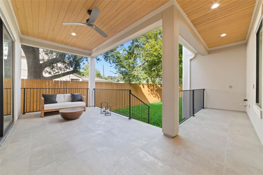 Exterior details and patio area of a home in , Bellaire (Image 25). Exterior details and patio area of a home in , Bellaire (Image 25).