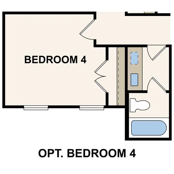 2D floor plan layout of this home in Hickory Hill, Sherman, TX (Image 4).