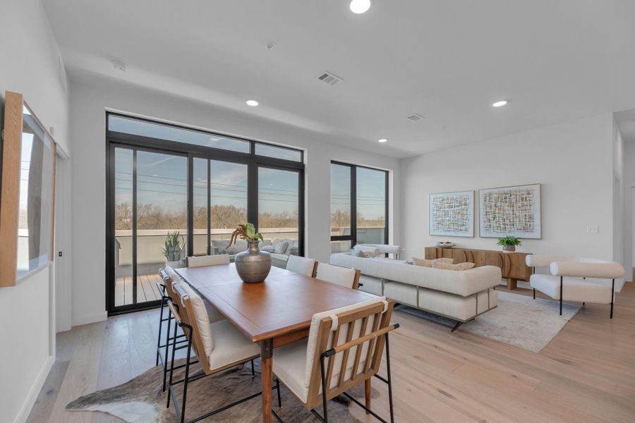 Furnished interior view inside a new home in One Oak, Austin (Image 8).