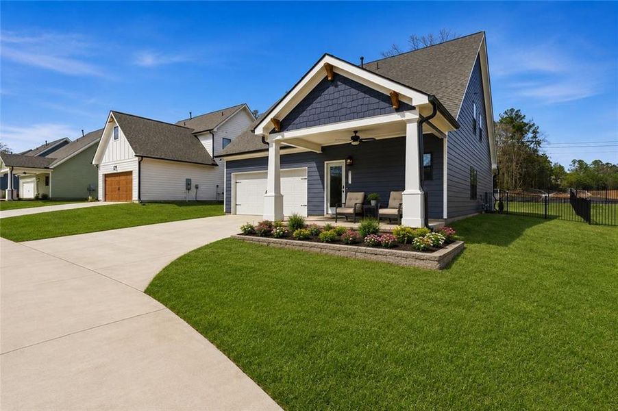 Front exterior of a new home in Ferguson Corners, Emerson, GA, highlighting curb appeal (Image 27).