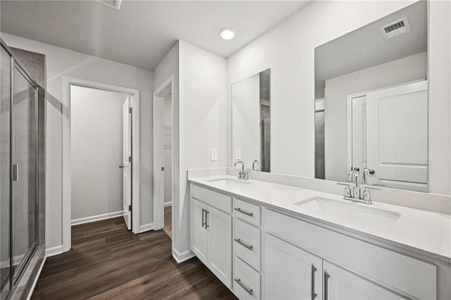 Furnished interior view inside a new home in Avalon - Reserve Series, Conyers (Image 28). Furnished interior view inside a new home in Avalon - Reserve Series, Conyers (Image 28).