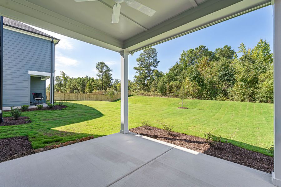 Exterior details and patio area of a home in Serenity - The Cottage Collection, Fuquay Varina (Image 3).