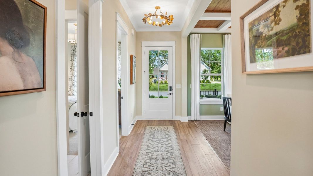 Front entryway to home with access to dedicated dining room Front entryway to home with access to dedicated dining room