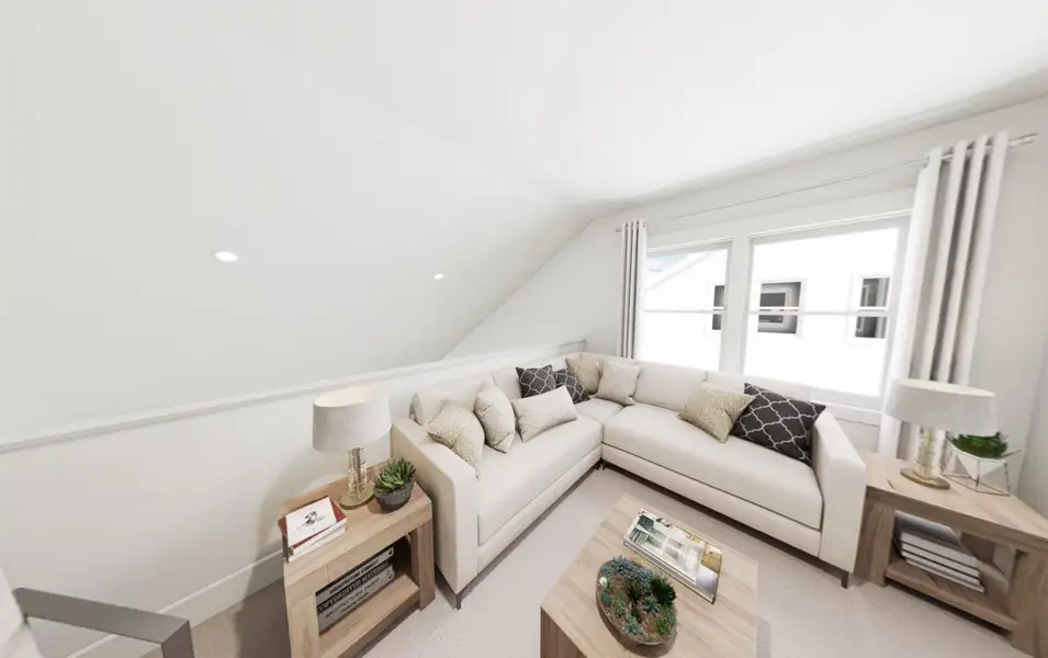 Representative furnished interior of a home built from the Red Rocks by Garman Homes in Allen Park, Raleigh (Image 11).