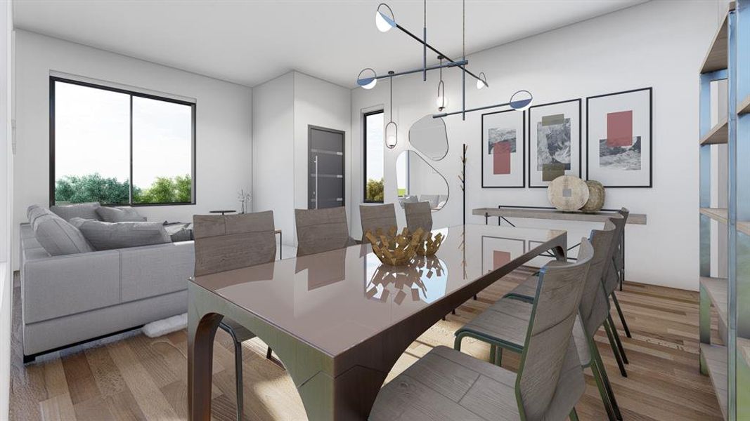 Furnished interior view inside a new home in , Irving (Image 7).