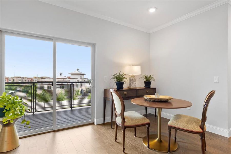 Furnished interior view inside a new home in Gatherings® at Twin Creeks, Allen (Image 17).