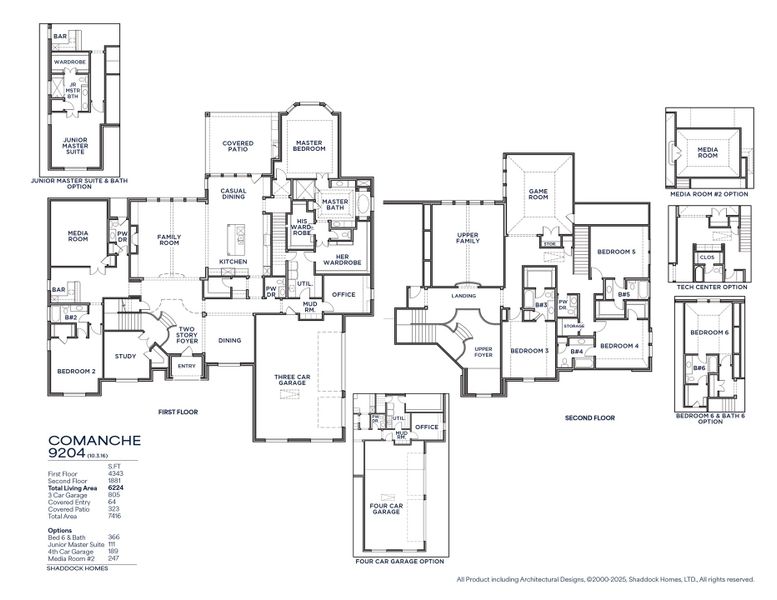 2D floor plan layout for the Comanche - SH 9204 by Shaddock Homes in Whitestone Estates, Parker, TX (Image 3). 2D floor plan layout for the Comanche - SH 9204 by Shaddock Homes in Whitestone Estates, Parker, TX (Image 3).