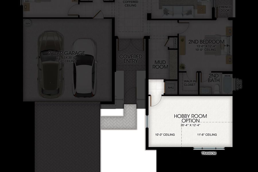 2D floor plan layout for the Kendall by GL Homes in Valencia Del Mar, Boynton Beach, FL (Image 7).