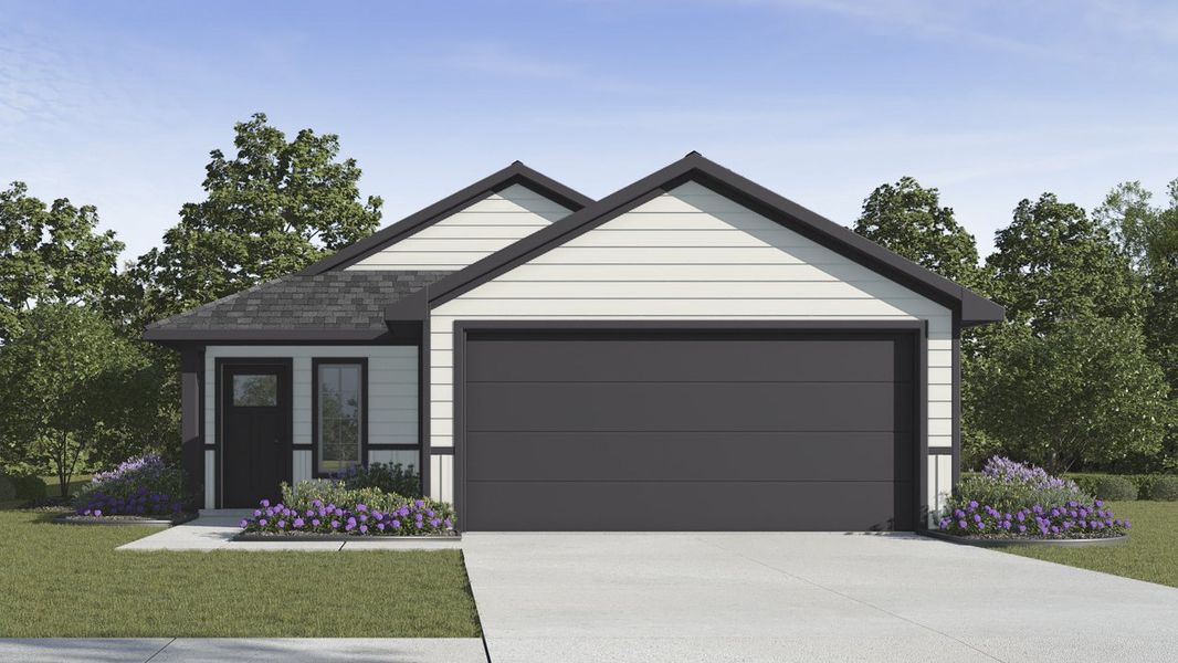 Representative exterior photo of a completed home built from the Amber by D.R. Horton in Ranger Crossing, Princeton, TX (Image 2). Representative exterior photo of a completed home built from the Amber by D.R. Horton in Ranger Crossing, Princeton, TX (Image 2).