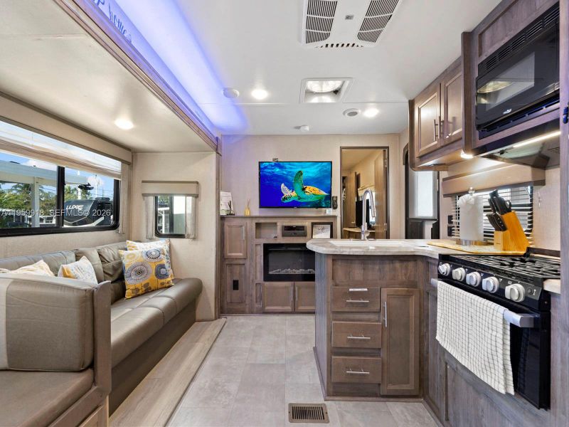 Furnished interior view inside a new home in , Key Largo (Image 29).