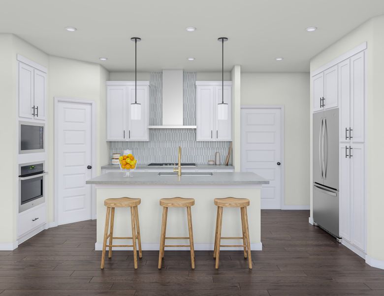 Furnished interior view inside a new home in Heritage, Dripping Springs (Image 6).