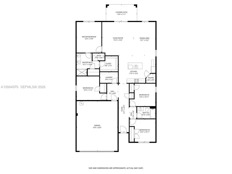 2D floor plan layout of this home in , Sebring, FL (Image 3).