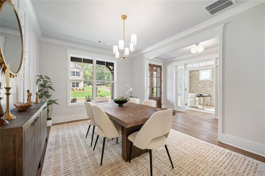 Furnished interior view inside a new home in Ponderosa Farms Manor, Gainesville (Image 13).