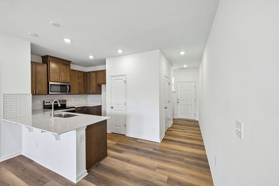 Furnished interior view inside a new home in Brooks Mill - Edge Series, Durham (Image 6). Furnished interior view inside a new home in Brooks Mill - Edge Series, Durham (Image 6).