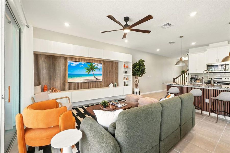 Furnished interior view inside a new home in , Kissimmee (Image 17).
