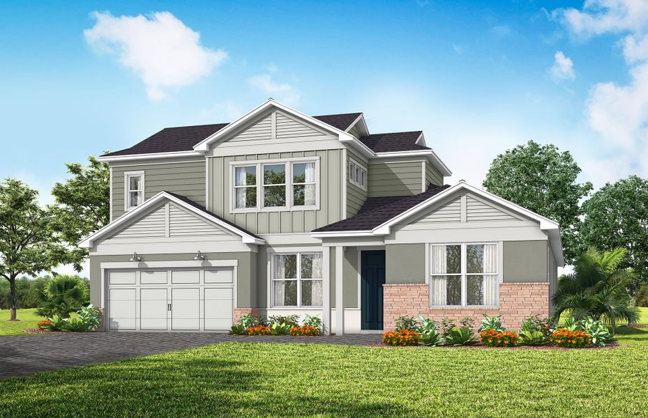 Representative exterior photo of a completed home built from the Mahogany Grand by Pulte Homes in Avera, Orlando, FL (Image 18).