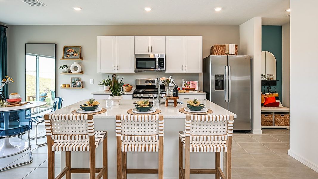 Furnished interior view inside a new home in Waterstone, Groveland (Image 9).
