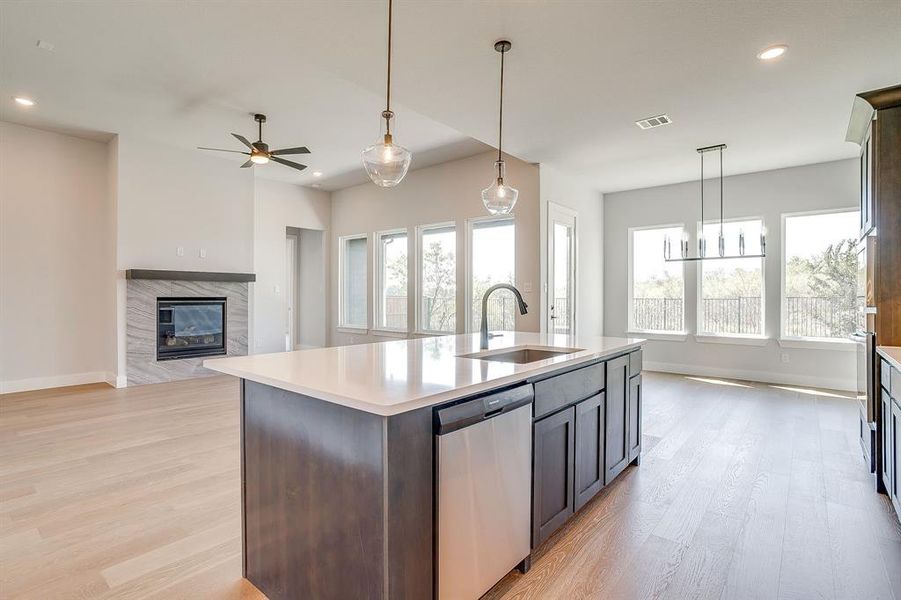 Furnished interior view inside a new home in Pecan Grove, Burleson (Image 4). Furnished interior view inside a new home in Pecan Grove, Burleson (Image 4).
