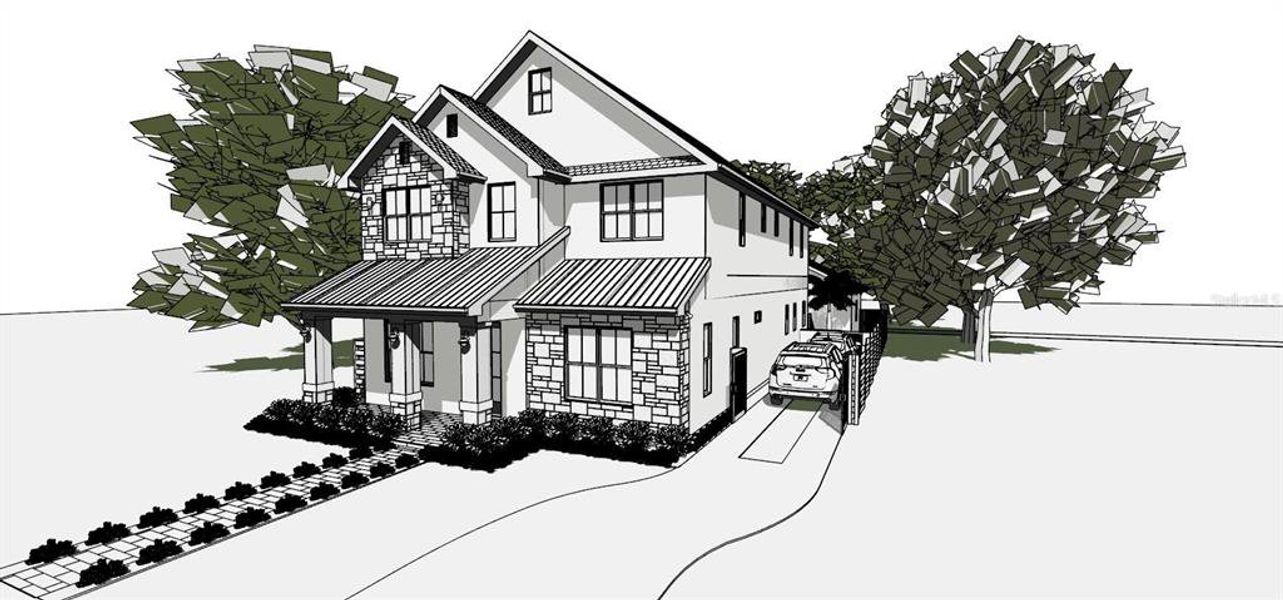 Exterior rendering of this home design in , St. Petersburg, FL (Image 5). Exterior rendering of this home design in , St. Petersburg, FL (Image 5).