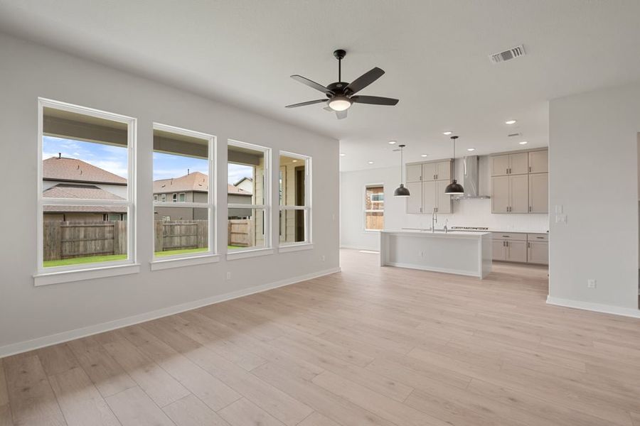 Spacious, unfurnished interior of a new home in Arbor Collection at Lariat, Liberty Hill (Image 27). Spacious, unfurnished interior of a new home in Arbor Collection at Lariat, Liberty Hill (Image 27).