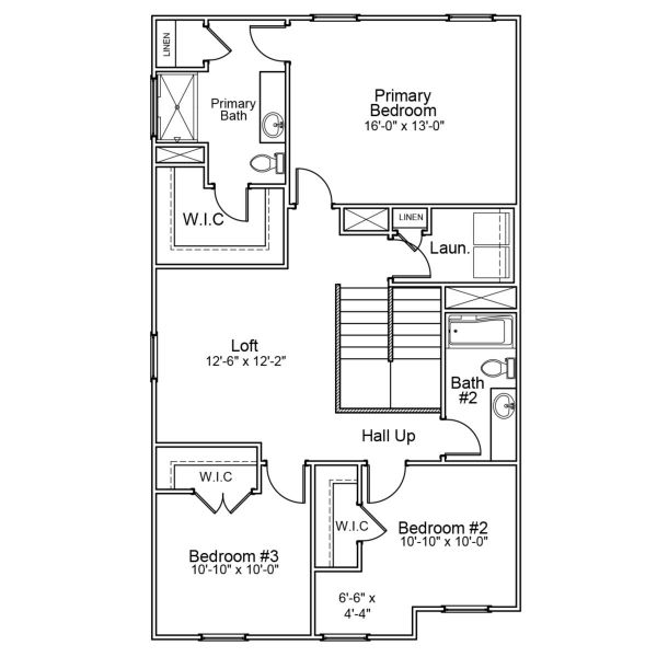 2D floor plan layout for the Highland - Genesis Value Collection by Mungo Homes in Killians Crossing, Blythewood, SC (Image 4).