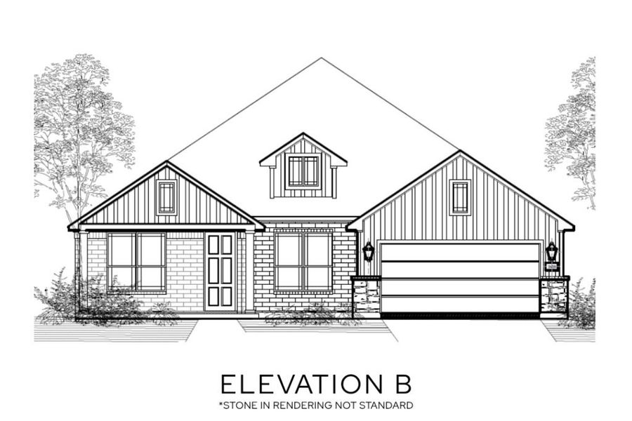 Representative rendering of the exterior for the The Broadway by Lillian Custom Homes (Image 4).