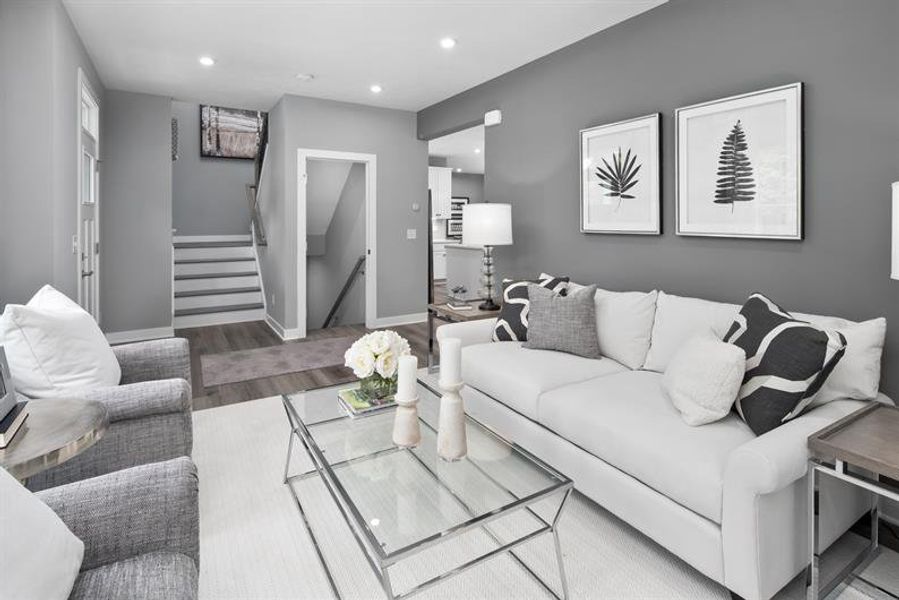 Representative furnished interior of a home built from the Roanoke by Ryan Homes in Flora Estates, Moyock (Image 8). Representative furnished interior of a home built from the Roanoke by Ryan Homes in Flora Estates, Moyock (Image 8).