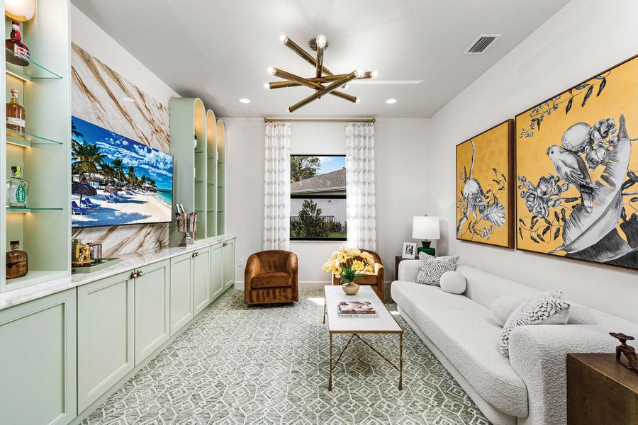Representative furnished interior of a home built from the Bahama by GL Homes in Valencia Harbor (55+), Fort Myers (Image 8).