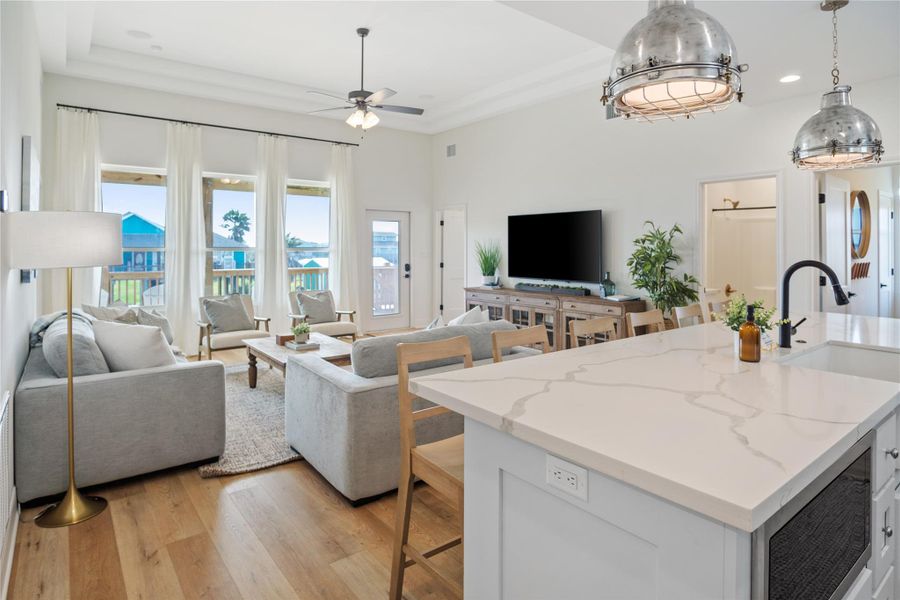 Furnished interior view inside a new home in , Crystal Beach (Image 5). Furnished interior view inside a new home in , Crystal Beach (Image 5).