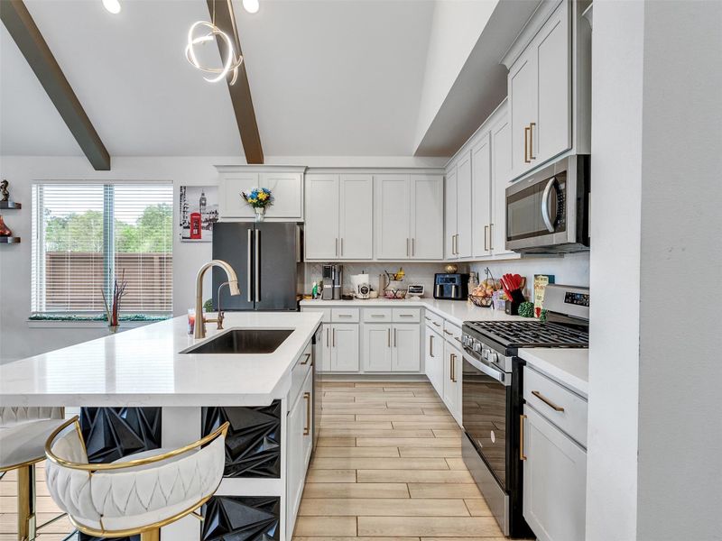 Furnished interior view inside a new home in The Trails, New Caney (Image 17).