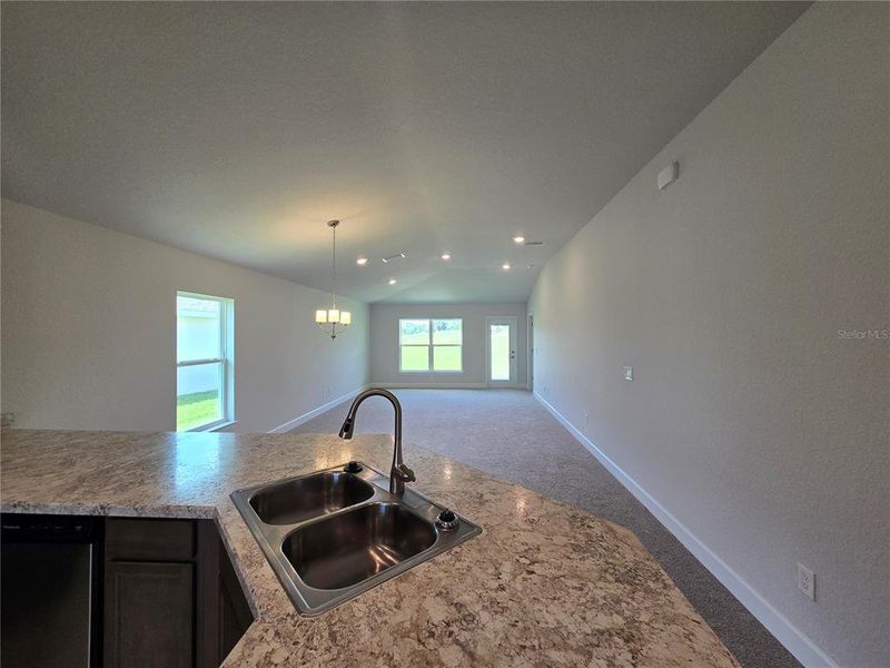 breakfast bar and great room