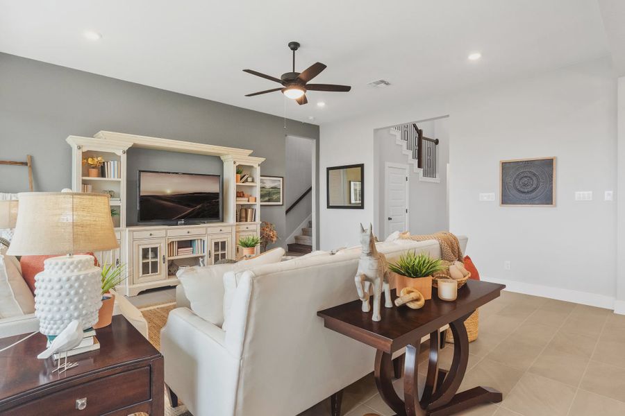 Representative furnished interior of a home built from the Hailey by Chesmar Homes in Village at Three Oaks, Seguin (Image 8).