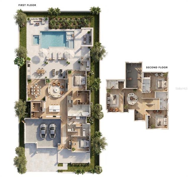 2D floor plan layout of this home in , Winter Garden, FL (Image 3).