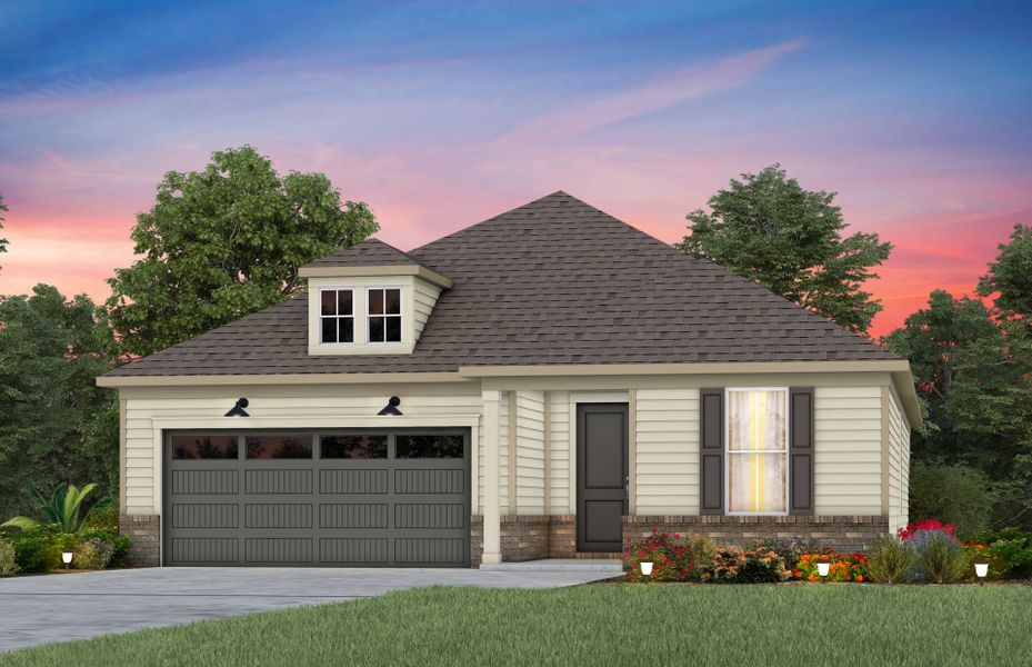 Front exterior of a new home in Kinsdale, Lancaster, SC, highlighting curb appeal (Image 25).