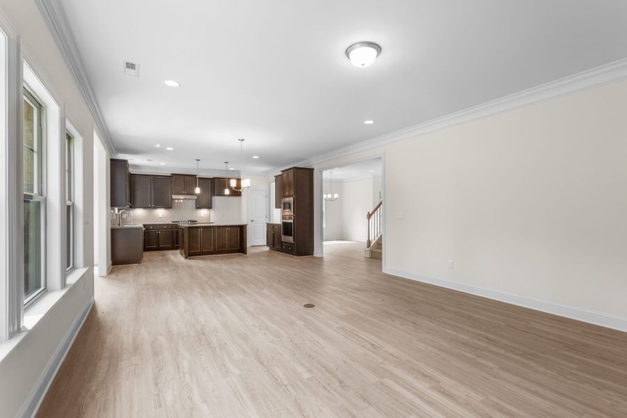 Representative furnished interior of a home built from the Fairfield Lux by Keystone Homes NC in Weybridge, Burlington (Image 10).