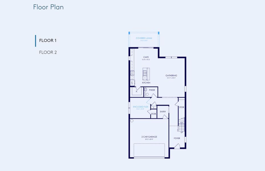 2D floor plan layout of this home in Seaire, Parrish, FL (Image 4).