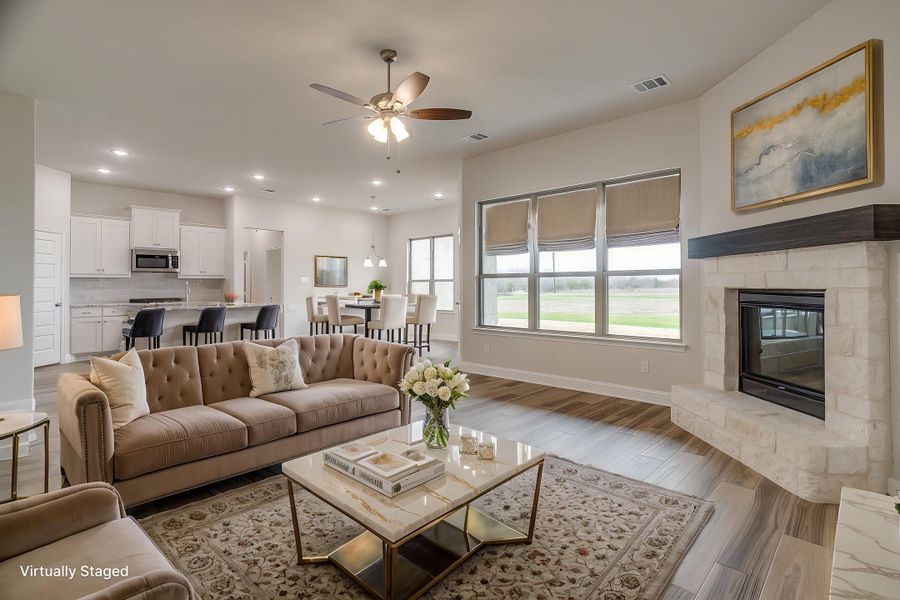 Furnished interior view inside a new home in Berkshire Estates, Heartland (Image 8). Furnished interior view inside a new home in Berkshire Estates, Heartland (Image 8).