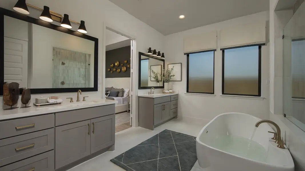 Representative furnished interior of a home built from the 3094W by Perry Homes in Santa Rita Ranch - Eldorado, Liberty Hill (Image 9). Representative furnished interior of a home built from the 3094W by Perry Homes in Santa Rita Ranch - Eldorado, Liberty Hill (Image 9).