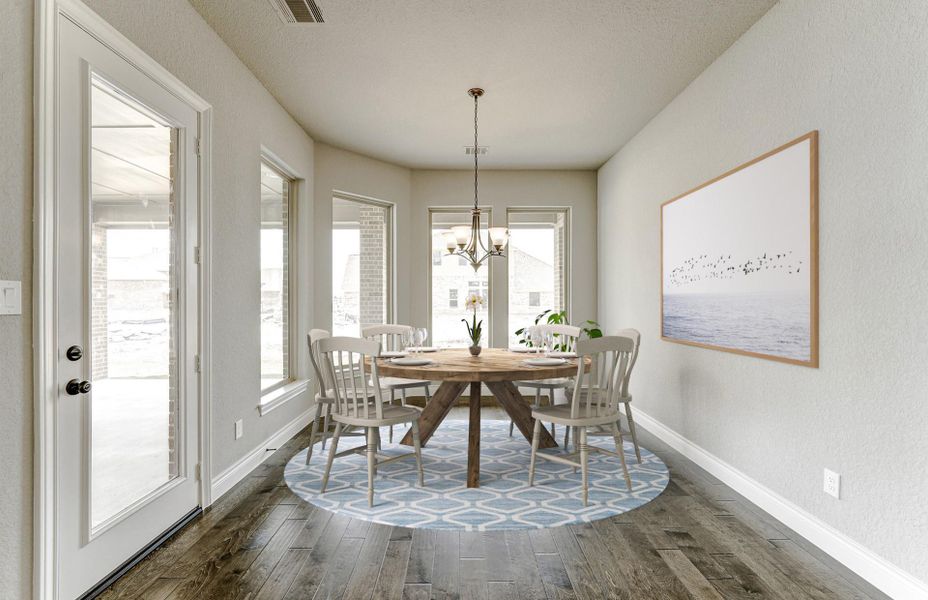 Furnished interior view inside a new home in Bridgeland 60′, Cypress (Image 17).