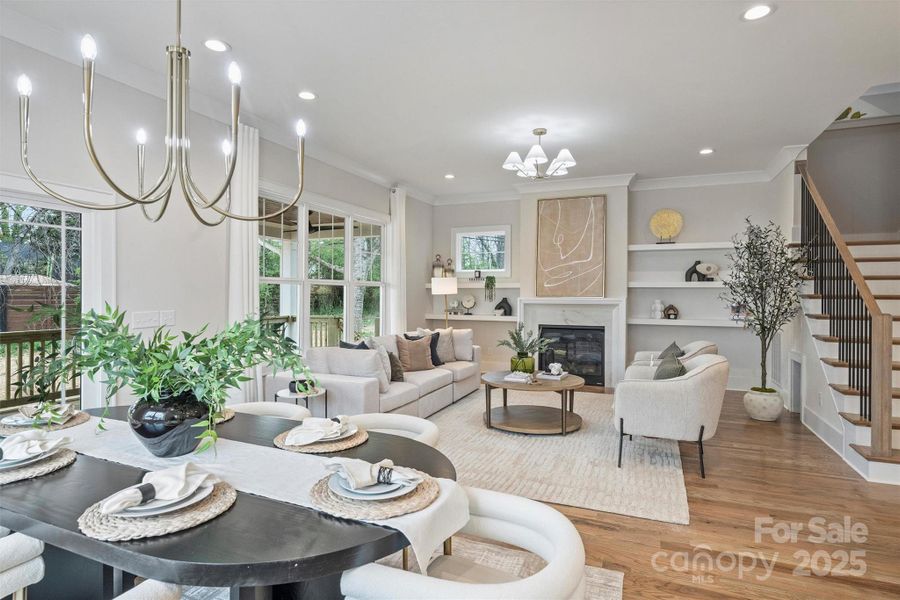 Open plan flooded with natural light