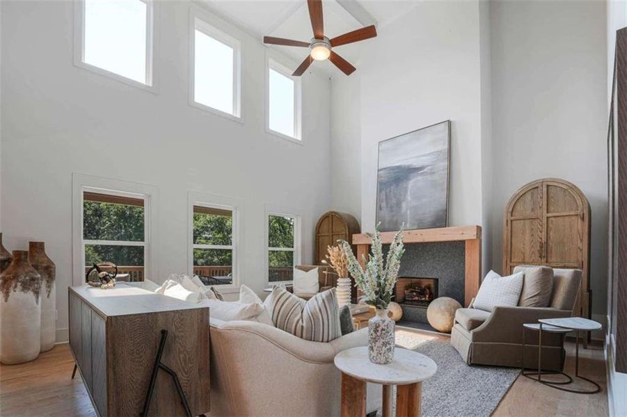 Furnished interior view inside a new home in Steeplechase, Hoschton (Image 15).