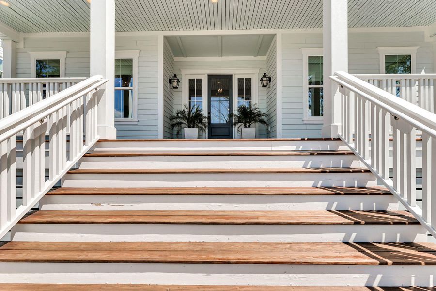 Exterior details and patio area of a home in Carolina Park: Riverside, Mount Pleasant (Image 30).
