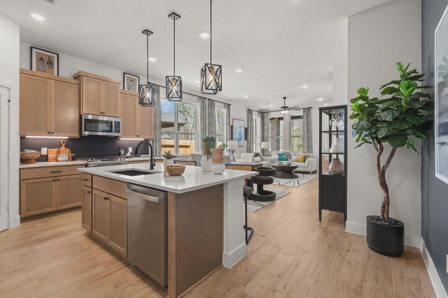 Representative furnished interior of a home built from the Athens by Chesmar Homes in The Woodlands Hills, Willis (Image 11).