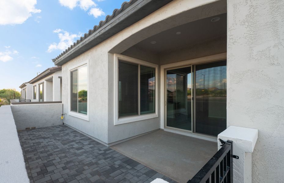 Exterior details and patio area of a home in Sun City Festival, Buckeye (Image 4).