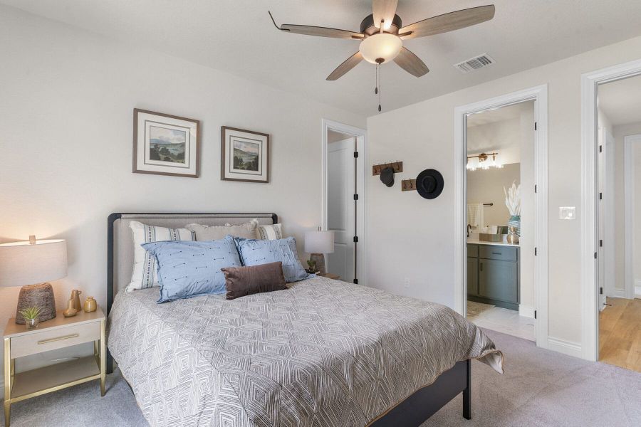 Furnished interior view inside a new home in The Colony- Pine Cove, Bastrop (Image 29).