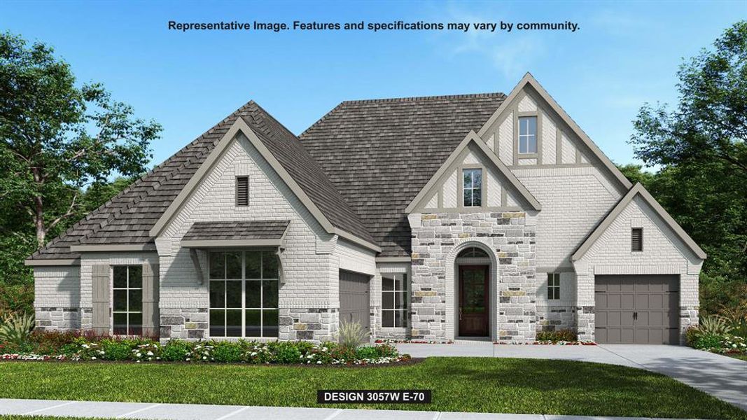 Front exterior of a new home in Lakewood Village, Lakewood Village, TX, highlighting curb appeal (Image 1). Front exterior of a new home in Lakewood Village, Lakewood Village, TX, highlighting curb appeal (Image 1).