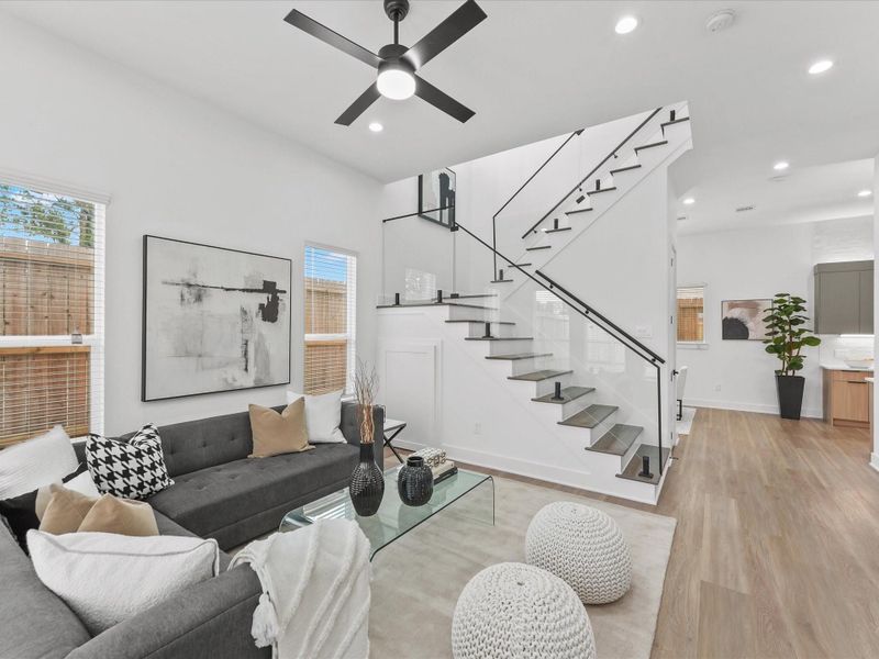 Furnished interior view inside a new home in , Houston (Image 8).